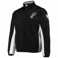 Men's G-III Sports By Carl Banks Black San Antonio Spurs 75th Anniversary Power Forward Space-Dye Full-Zip Track Jacket -G-III Sales Store unnamed file 3685