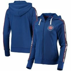 Women's G-III 4Her By Carl Banks Royal Chicago Cubs Game Changer Raglan Full-Zip Hoodie