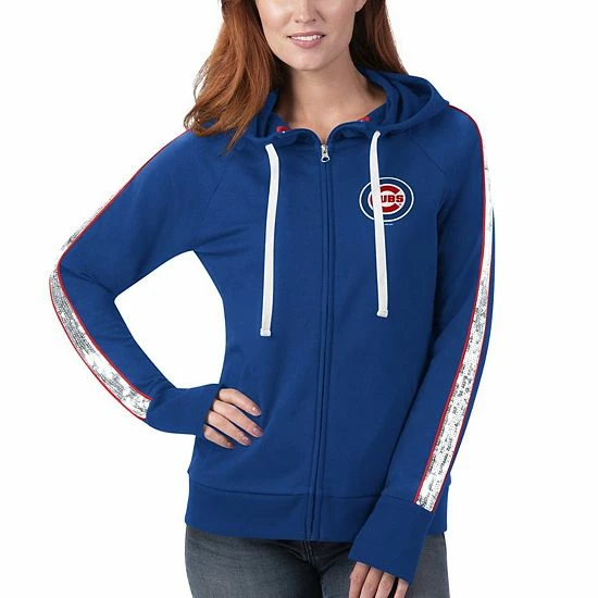 Women's G-III 4Her by Carl Banks Royal Chicago Cubs Game Changer Raglan Full-Zip Hoodie Women's G-III 4Her By Carl Banks Royal Chicago Cubs Game Changer Raglan Full-Zip Hoodie -G-III Sales Store unnamed file 3695