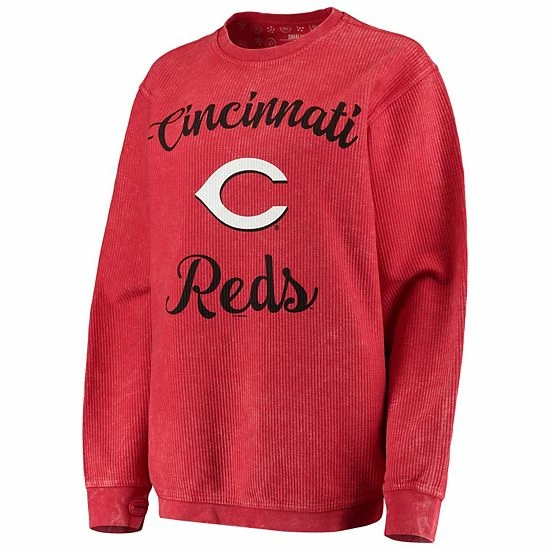 Women's G-III 4Her by Carl Banks Red Cincinnati Reds Script Comfy Cord Pullover Sweatshirt Women's G-III 4Her By Carl Banks Red Cincinnati Reds Script Comfy Cord Pullover Sweatshirt -G-III Sales Store unnamed file 3711