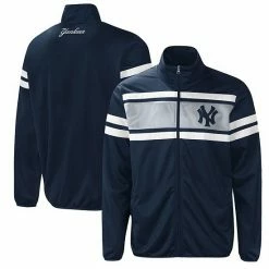 Men's G-III Sports By Carl Banks Navy/Gray New York Yankees Power Pitcher Full-Zip Track Jacket