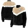 Women's G-III 4Her By Carl Banks Black/Cream Philadelphia Eagles Riot Squad Sherpa Full-Snap Jacket