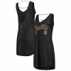 Women's G-III 4Her By Carl Banks Heathered Black San Francisco Giants Swim Cover-Up Dress