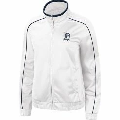 Women's G-III 4Her By Carl Banks White Detroit Tigers Gamer Full-Zip Track Jacket -G-III Sales Store unnamed file 3768