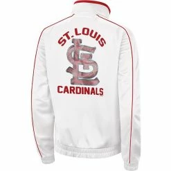 Women's G-III 4Her By Carl Banks White St. Louis Cardinals Gamer Full-Zip Track Jacket -G-III Sales Store unnamed file 3773