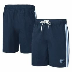 Men's G-III Sports By Carl Banks Navy Memphis Grizzlies Sand Beach Volley Swim Shorts