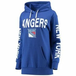 Alternative view of Women's G-III 4Her By Carl Banks Blue New York Rangers Extra Inning Pullover Hoodie