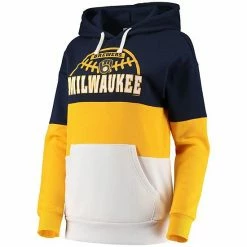 Women's G-III Sports By Carl Banks Navy/Gold Milwaukee Brewers Block And Tackle Colorblock Pullover Hoodie 2 Women's G-III Sports By Carl Banks Navy/Gold Milwaukee Brewers Block And Tackle Colorblock Pullover Hoodie -G-III Sales Store unnamed file 3789