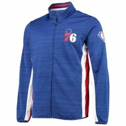 Men's G-III Sports By Carl Banks Royal Philadelphia 76ers 75th Anniversary Power Forward Space-Dye Full-Zip Track Jacket -G-III Sales Store unnamed file 3798