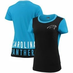 Women's G-III Sports By Carl Banks Blue Carolina Panthers Yard Line T-Shirt