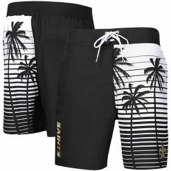 Men's G-III Sports By Carl Banks Black New Orleans Saints Volley Swim Trunks