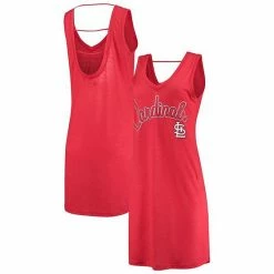 Women's G-III 4Her By Carl Banks Heathered Red St. Louis Cardinals Swim Cover-Up Dress