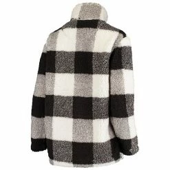 Women's G-III Sports By Carl Banks Black/Gray San Francisco Giants Sherpa Plaid Quarter-Zip Jacket 8 Women's G-III Sports By Carl Banks Black/Gray San Francisco Giants Sherpa Plaid Quarter-Zip Jacket -G-III Sales Store unnamed file 3831