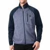 Men's G-III Sports By Carl Banks Navy Dallas Cowboys Front Runner Transitional Raglan Full-Zip Jacket