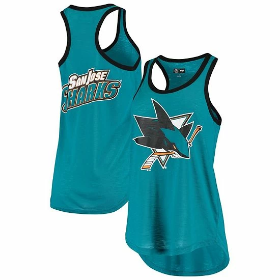 Women's G-III 4Her by Carl Banks Teal San Jose Sharks Team Color Tater Tank Top Women's G-III 4Her By Carl Banks Teal San Jose Sharks Team Color Tater Tank Top -G-III Sales Store unnamed file 3836