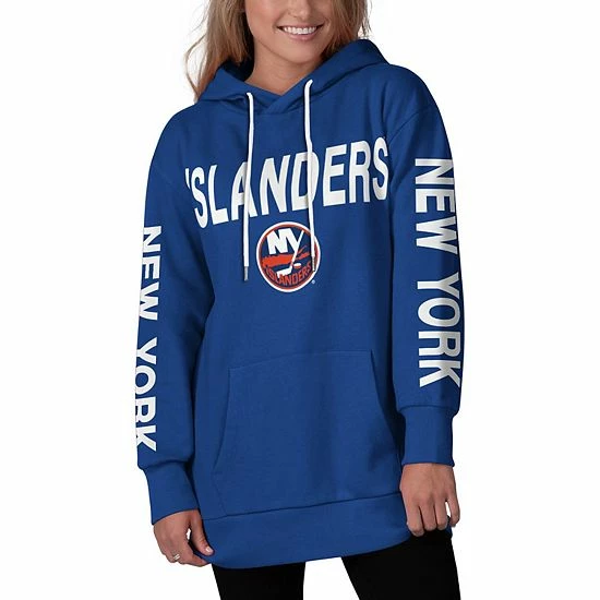 Women's G-III 4Her by Carl Banks Royal New York Islanders Extra Inning Pullover Hoodie Women's G-III 4Her By Carl Banks Royal New York Islanders Extra Inning Pullover Hoodie -G-III Sales Store unnamed file 384
