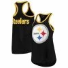 Women's G-III 4Her By Carl Banks Black Pittsburgh Steelers Tater Tank Top
