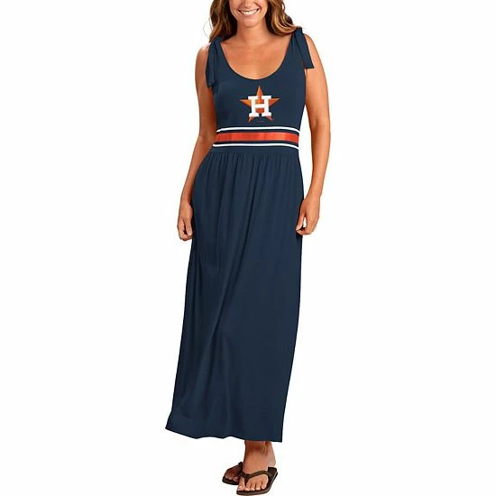 Women's G-III 4Her by Carl Banks Navy Houston Astros Game Over Maxi Dress Women's G-III 4Her By Carl Banks Navy Houston Astros Game Over Maxi Dress -G-III Sales Store unnamed file 3853
