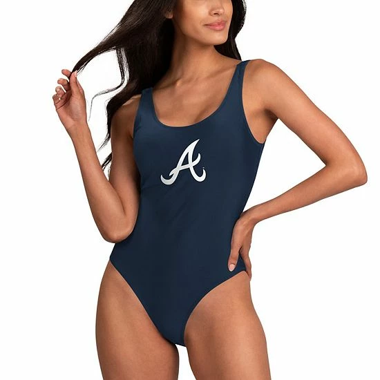 Women's G-III 4Her by Carl Banks Navy Atlanta Braves Making Waves One-Piece Swimsuit Women's G-III 4Her By Carl Banks Navy Atlanta Braves Making Waves One-Piece Swimsuit -G-III Sales Store unnamed file 3856