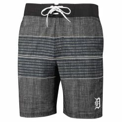Men's G-III Sports By Carl Banks Charcoal Detroit Tigers Horizon Volley Swim Trunks -G-III Sales Store unnamed file 3864