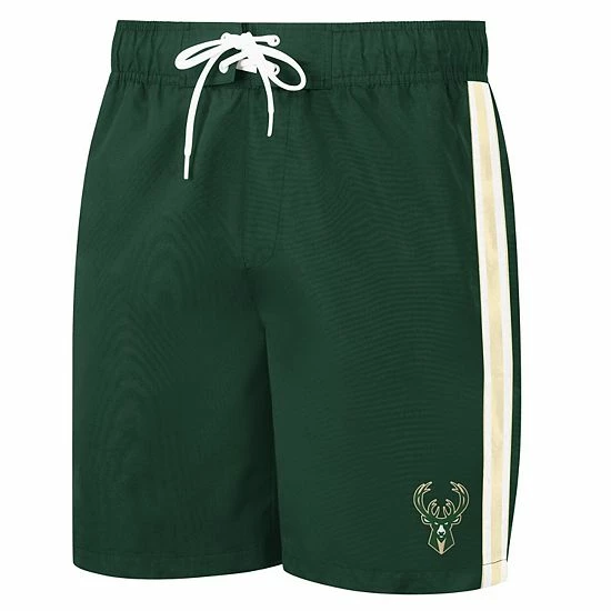 Men's G-III Sports by Carl Banks Kelly Green/Cream Milwaukee Bucks Sand Beach Volley Swim Shorts Men's G-III Sports By Carl Banks Kelly Green/Cream Milwaukee Bucks Sand Beach Volley Swim Shorts -G-III Sales Store unnamed file 3871