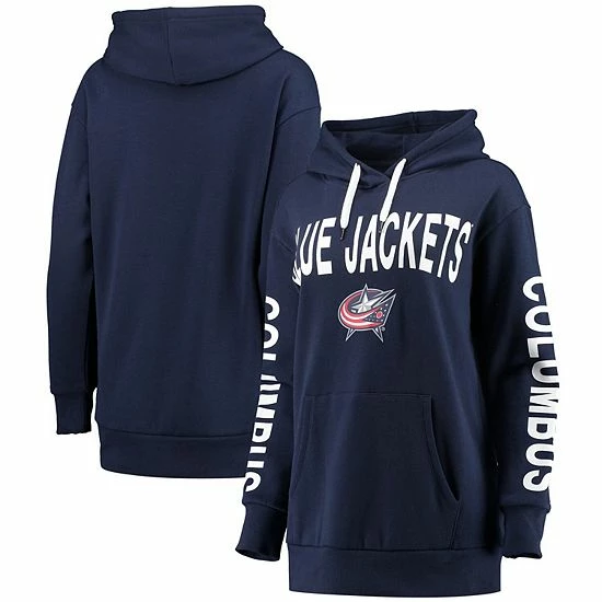 Women's G-III 4Her by Carl Banks Navy Columbus Blue Jackets Extra Inning Pullover Hoodie Women's G-III 4Her By Carl Banks Navy Columbus Blue Jackets Extra Inning Pullover Hoodie -G-III Sales Store unnamed file 390