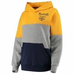 Women's G-III 4Her By Carl Banks Gray/Navy Nashville Predators Gridiron Pullover Hoodie 2 Women's G-III 4Her By Carl Banks Gray/Navy Nashville Predators Gridiron Pullover Hoodie -G-III Sales Store unnamed file 3917