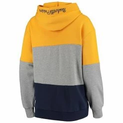 Women's G-III 4Her By Carl Banks Gray/Navy Nashville Predators Gridiron Pullover Hoodie 3 Women's G-III 4Her By Carl Banks Gray/Navy Nashville Predators Gridiron Pullover Hoodie -G-III Sales Store unnamed file 3918