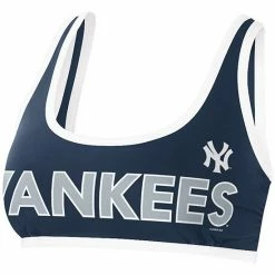 Women's G-III 4Her By Carl Banks Navy New York Yankees Southpaw Bikini Top