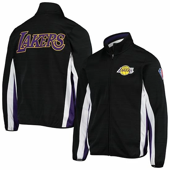Men's G-III Sports by Carl Banks Black Los Angeles Lakers 75th Anniversary Power Forward Space-Dye Full-Zip Track Jacket Men's G-III Sports By Carl Banks Black Los Angeles Lakers 75th Anniversary Power Forward Space-Dye Full-Zip Track Jacket -G-III Sales Store unnamed file 3940