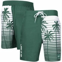 Men's G-III Sports By Carl Banks Green New York Jets Volley Swim Trunks