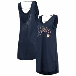 Women's G-III 4Her By Carl Banks Heathered Navy Houston Astros Swim Cover-Up Dress
