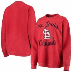Women's G-III 4Her By Carl Banks Red St. Louis Cardinals Script Comfy Cord Pullover Sweatshirt