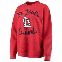 Women's G-III 4Her By Carl Banks Red St. Louis Cardinals Script Comfy Cord Pullover Sweatshirt -G-III Sales Store unnamed file 3998
