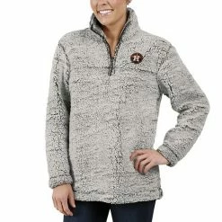 Women's G-III 4Her By Carl Banks Gray Houston Astros Sherpa Quarter-Zip Pullover Jacket 4 Women's G-III 4Her By Carl Banks Gray Houston Astros Sherpa Quarter-Zip Pullover Jacket -G-III Sales Store unnamed file 4008