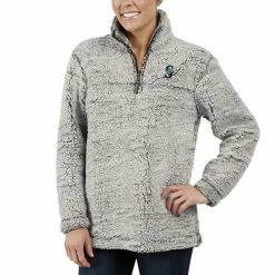 Women's G-III 4Her By Carl Banks Gray Seattle Mariners Sherpa Quarter-Zip Pullover Jacket 2 Women's G-III 4Her By Carl Banks Gray Seattle Mariners Sherpa Quarter-Zip Pullover Jacket -G-III Sales Store unnamed file 4011
