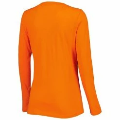 Women's G-III 4Her By Carl Banks Orange Denver Broncos Post Season Long Sleeve V-Neck T-Shirt -G-III Sales Store unnamed file 402