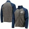 Men's G-III Sports By Carl Banks Charcoal/Royal Tampa Bay Lightning Switchback Transitional Raglan Full-Zip Jacket