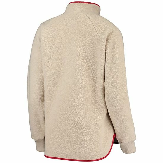 Women's G-III 4Her by Carl Banks Oatmeal/Red Washington Capitals Wishbone Half-Zip Jacket Women's G-III 4Her By Carl Banks Oatmeal/Red Washington Capitals Wishbone Half-Zip Jacket -G-III Sales Store unnamed file 4081