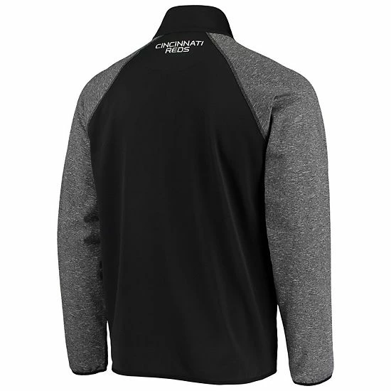 Men's G-III Sports By Carl Banks Black Cincinnati Reds Freestyle Transitional Raglan Full-Zip Jacket 4 Men's G-III Sports By Carl Banks Black Cincinnati Reds Freestyle Transitional Raglan Full-Zip Jacket - Image 4