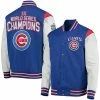 Men's G-III Sports By Carl Banks Royal/Red Chicago Cubs Complete Game Commemorative Full-Snap Jacket