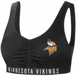 Women's G-III 4Her By Carl Banks Black Minnesota Vikings All-Star Bikini Top