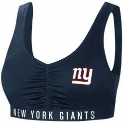 Women's G-III 4Her By Carl Banks Navy New York Giants All-Star Bikini Top