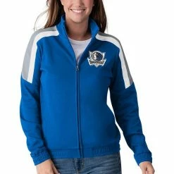 Women's G-III 4Her By Carl Banks Blue Dallas Mavericks Jump Shot Full-Zip Track Jacket