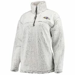 Women's G-III 4Her By Carl Banks Gray Baltimore Ravens Sherpa Quarter-Zip Pullover Jacket 2 Women's G-III 4Her By Carl Banks Gray Baltimore Ravens Sherpa Quarter-Zip Pullover Jacket -G-III Sales Store unnamed file 4122