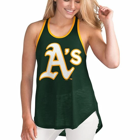 Women's G-III 4Her by Carl Banks Green Oakland Athletics Tater Burnout Racerback Tank Top Women's G-III 4Her By Carl Banks Green Oakland Athletics Tater Burnout Racerback Tank Top -G-III Sales Store unnamed file 4129