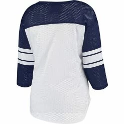 Women's G-III 4Her By Carl Banks White/Navy Tennessee Titans First Team Three-Quarter Sleeve Mesh T-Shirt 6 Women's G-III 4Her By Carl Banks White/Navy Tennessee Titans First Team Three-Quarter Sleeve Mesh T-Shirt -G-III Sales Store unnamed file 4144