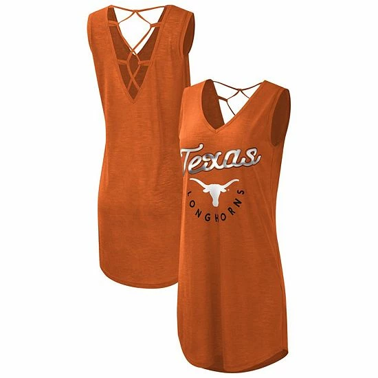 Women's G-III 4Her by Carl Banks Texas Orange Texas Longhorns Game Time Burnout Cover-Up V-Neck Dress Women's G-III 4Her By Carl Banks Texas Orange Texas Longhorns Game Time Burnout Cover-Up V-Neck Dress -G-III Sales Store unnamed file 4169