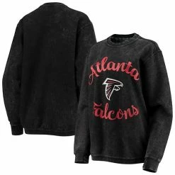 Women's G-III 4Her By Carl Banks Black Atlanta Falcons Comfy Cord Pullover Sweatshirt