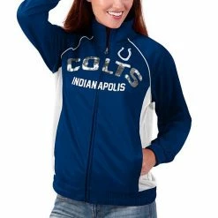 Women's G-III 4Her By Carl Banks Royal/White Indianapolis Colts Backfield Raglan Full-Zip Track Jacket -G-III Sales Store unnamed file 4184